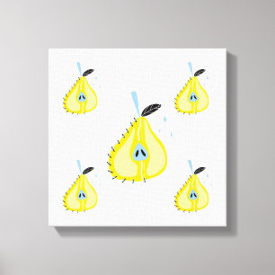 Original Simple Art Pear Canvas Print