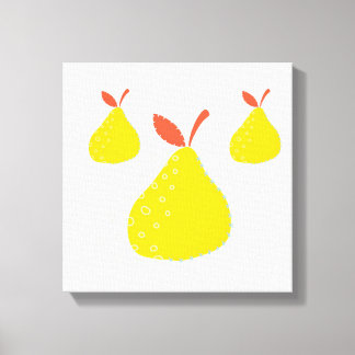 Original Simple Art Three Pears Canvas Prints
