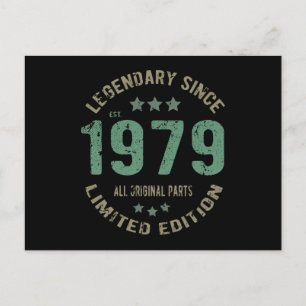 Original Since 1979 Vintage Legend Birthday Gift Postcard
