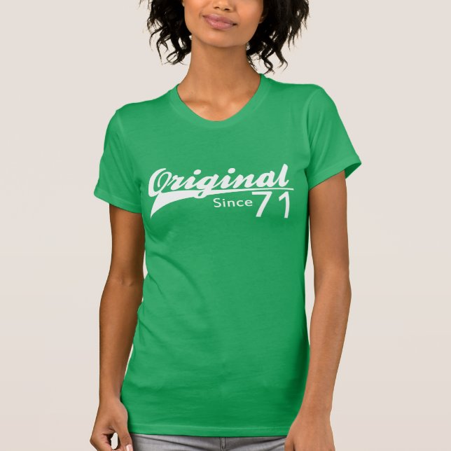 Original Since 71 Baseball Inspired Birthday TEE (Front)