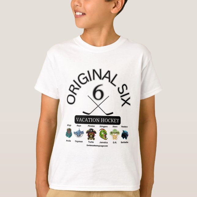 Original Six Vacation Hockey - CaribbeanHockey T-Shirt (Front)
