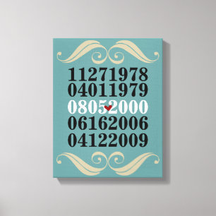 Original Special Dates Canvas Print