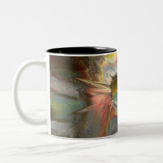 Original spin art Two-Tone coffee mug