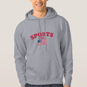 Original SPORTS USA Flag true Classic Fashion Hoodie