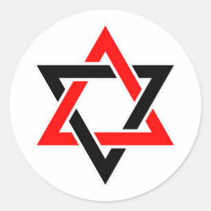 Original Star of David symbol Two colours T-Shirt  Classic Round Sticker
