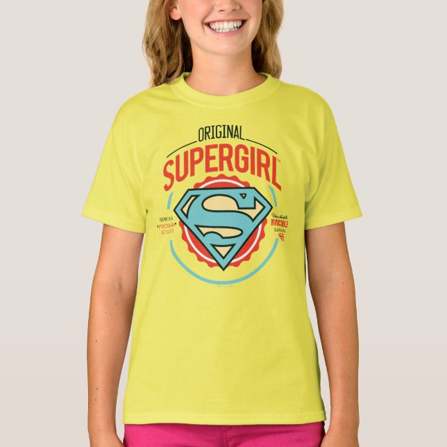 Original Supergirl Vintage Logo Badge T-Shirt (Front)