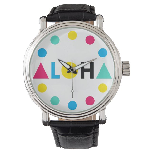 Original text ALOHA colour letters Watch (Front)