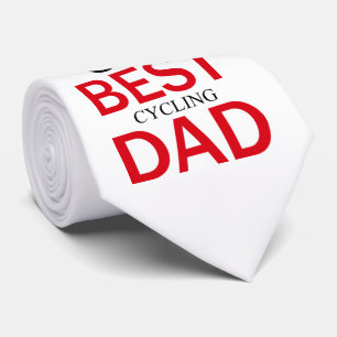 Original text design BEST CYCLING DAD Father's Day Tie