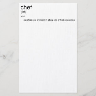 Original text design CHEF definition dictionary Stationery
