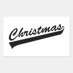 Original text design word CHRISTMAS Rectangular Sticker