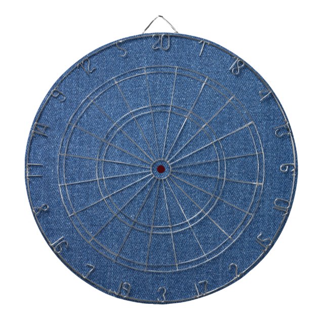 Original textile fabric blue fashion jean denim dartboard (Front)