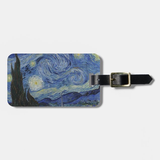 Original the starry night paint luggage tag (Front Horizontal)