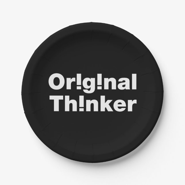 Original Thinker Paper Plate (Front)