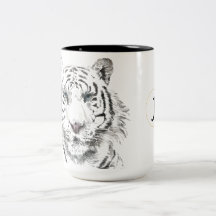 Original Tiger Watercolor Chinese Zodiac Monogram
