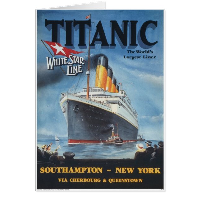 Original titanic vintage poster 1912 (Front)