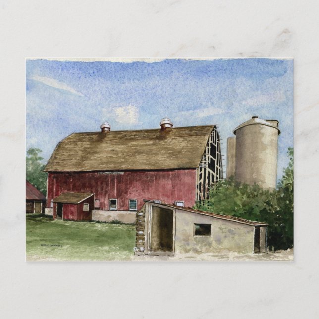 Original Trescher Barn - postcard (Front)