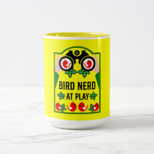 Original Unique Birdwatcher Two-Tone Coffee Mug