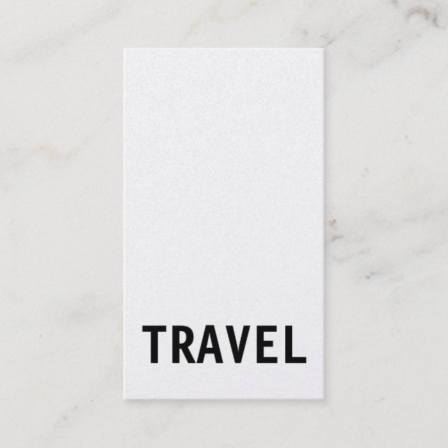Original Unique Travel Agent Business Card (Front)