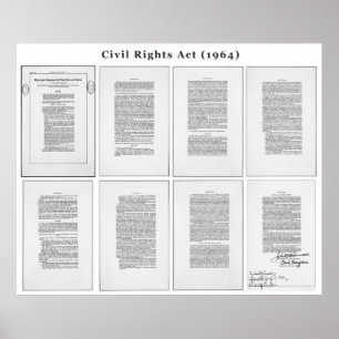 ORIGINAL United States Civil Rights Act of 1964 Poster
