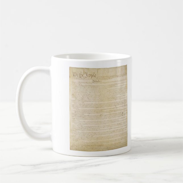 ORIGINAL United States Constitution Page 1 Coffee Mug (Left)