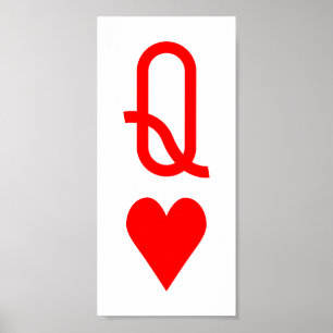 Original Valentine's Day Queen of hearts symbol Poster