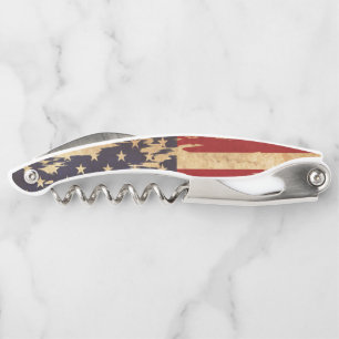 Original Vintage Patriotic Flag United States Corkscrew