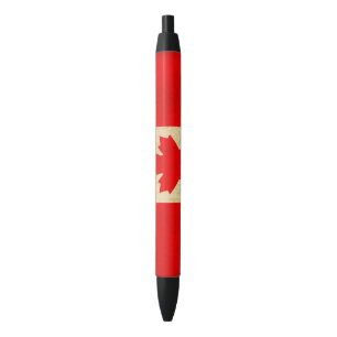 Original Vintage Patriotic National Flag of CANADA Black Ink Pen