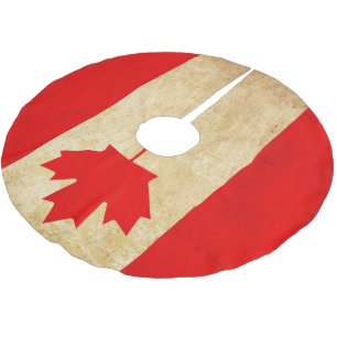 Original Vintage Patriotic National Flag of CANADA Brushed Polyester Tree Skirt