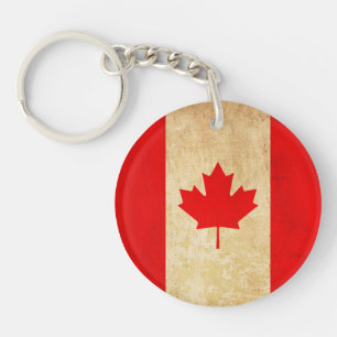 Original Vintage Patriotic National Flag of CANADA Key Ring