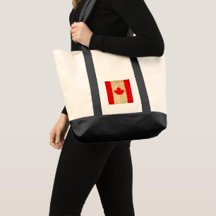 Original Vintage Patriotic National Flag of CANADA Tote Bag