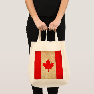 Original Vintage Patriotic National Flag of CANADA Tote Bag