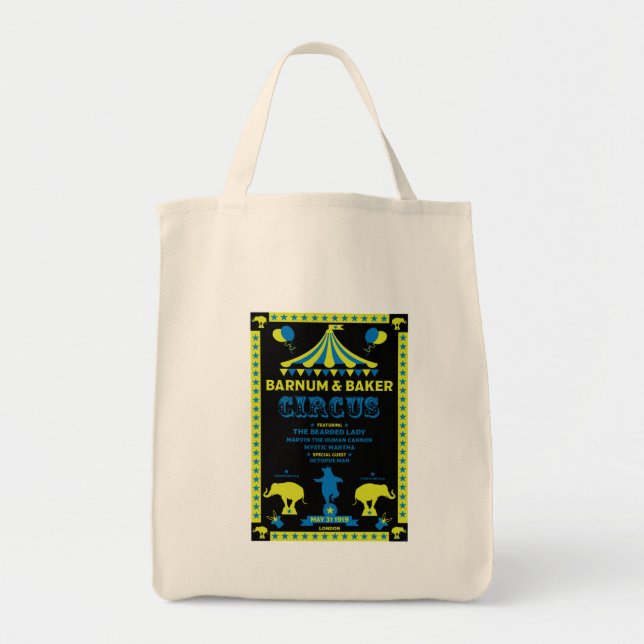 Original Vintages Inspired Circus Art   Tote Bag (Front)