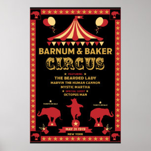 Original Vintages Inspired Circus Poster