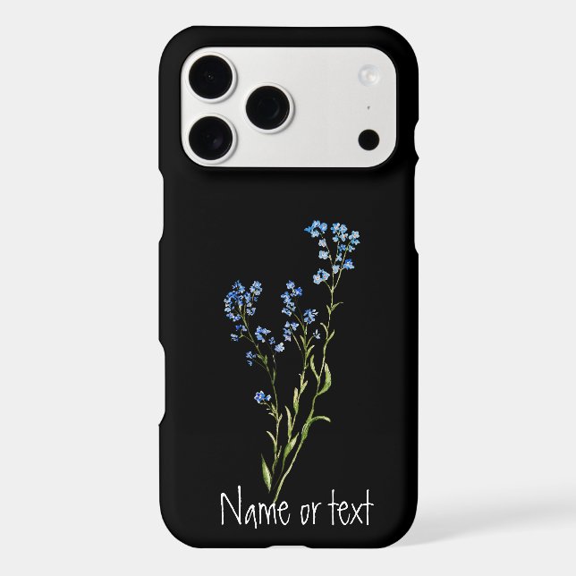 Original Watercolor Botanical Forget-me-not Flower (Back)
