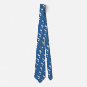 Original watercolor Great Blue Heron Bird Tie
