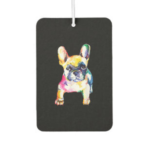 Original Watercolor Hand French Bulldog Gift Car Air Freshener