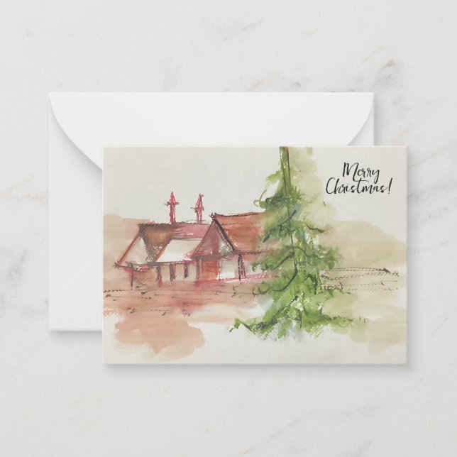 Original watercolor sketch  card (Front)