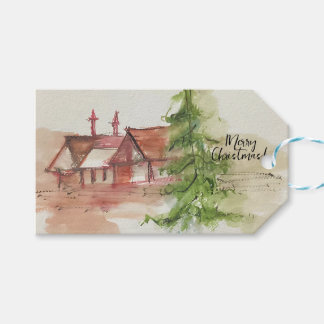 Original watercolor sketch gift tags