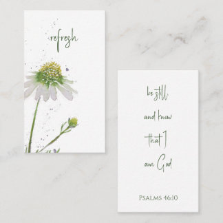 Original Watercolor Wildflower Custom Bible Verse Business Card