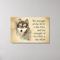 Original Watercolor Wolf & Pack Family Quote