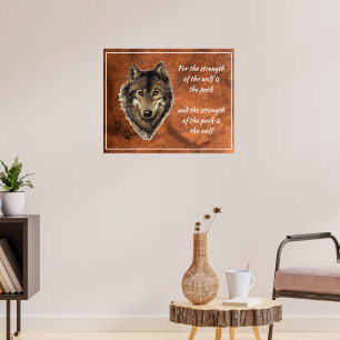 Original Watercolor Wolf & Pack Quote Poster