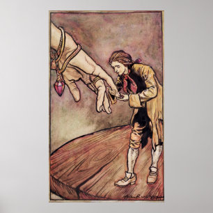 Original watercolour illustration for Gulliver's Poster
