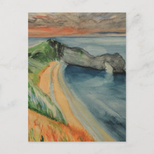 Original Watercolour Painting Durdle Door, Purbeck Postcard
