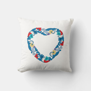 Original Wedding love birds in the flowers heart Cushion