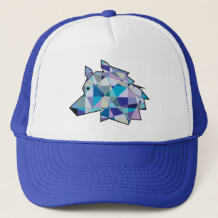 Original Wolf Head graphic art   Profile Wolf face Trucker Hat