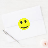 Original Yellow Face Classic Round Sticker (Envelope)