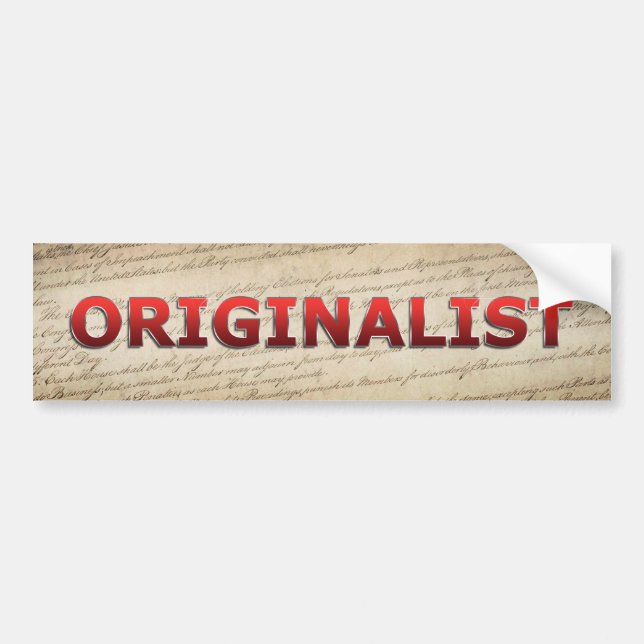 Originalist Bumper Sticker (Front)