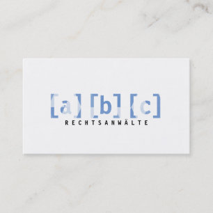 Originelle Visitenkarte mit blau Business Card