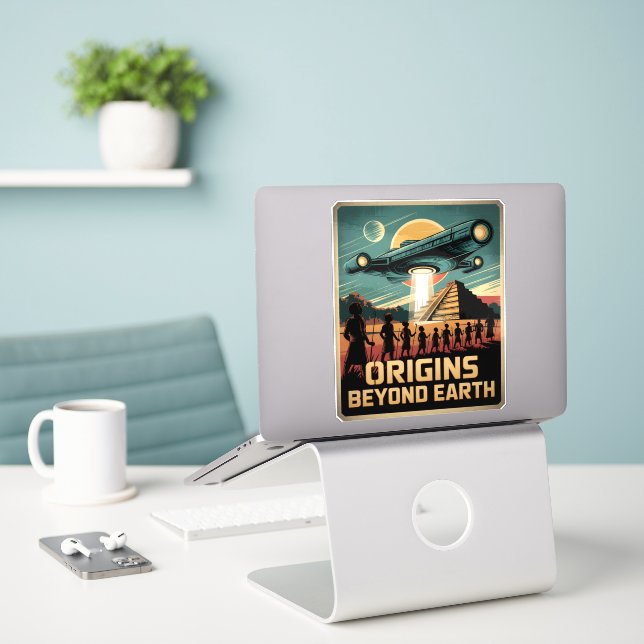 Origins Beyond Earth Ancient Alien Theory (Laptop On Desk)