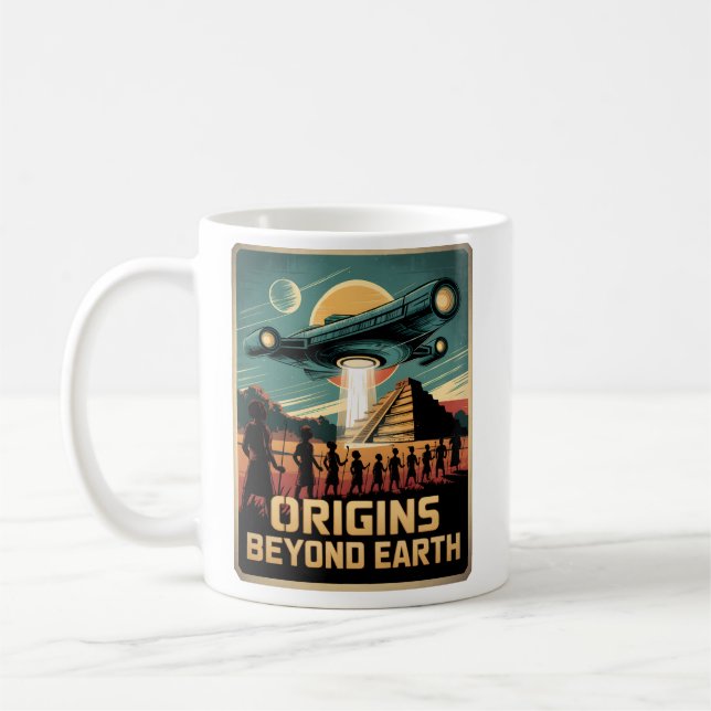 Origins Beyond Earth Ancient Alien Theory Coffee Mug (Left)